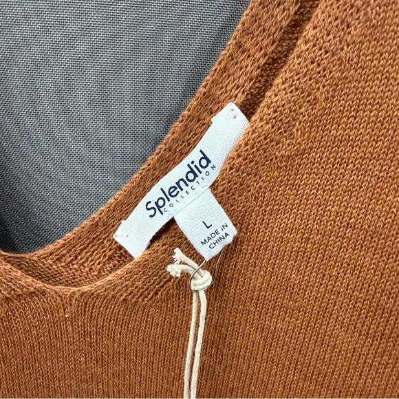 Splendid Size Large Knit Rust Camisole Top - Picture 2 of 7